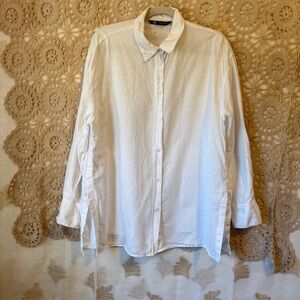 Zara White Button-Down Shirt